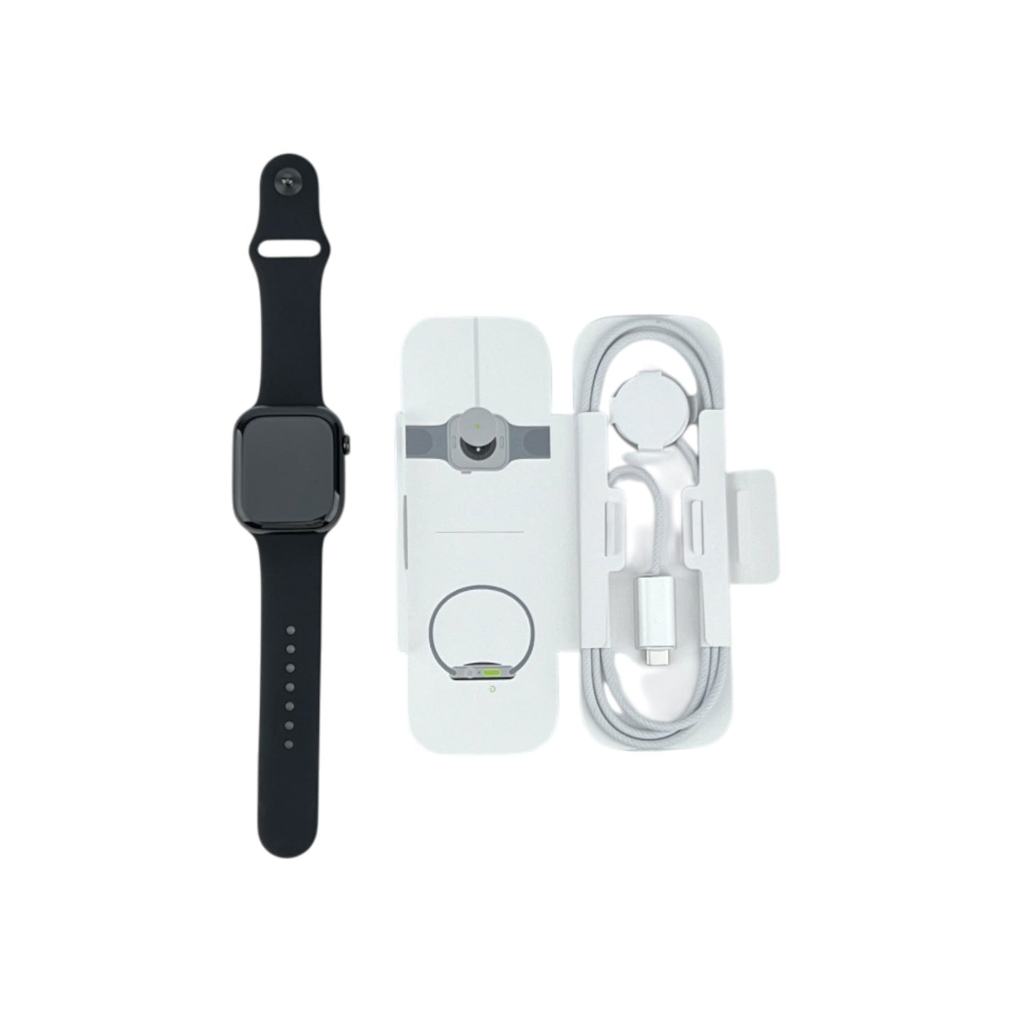 Apple Watch 10 Cellular Titan Schiefer 46 mm Sportarmband Schwarz M/L | Retourware