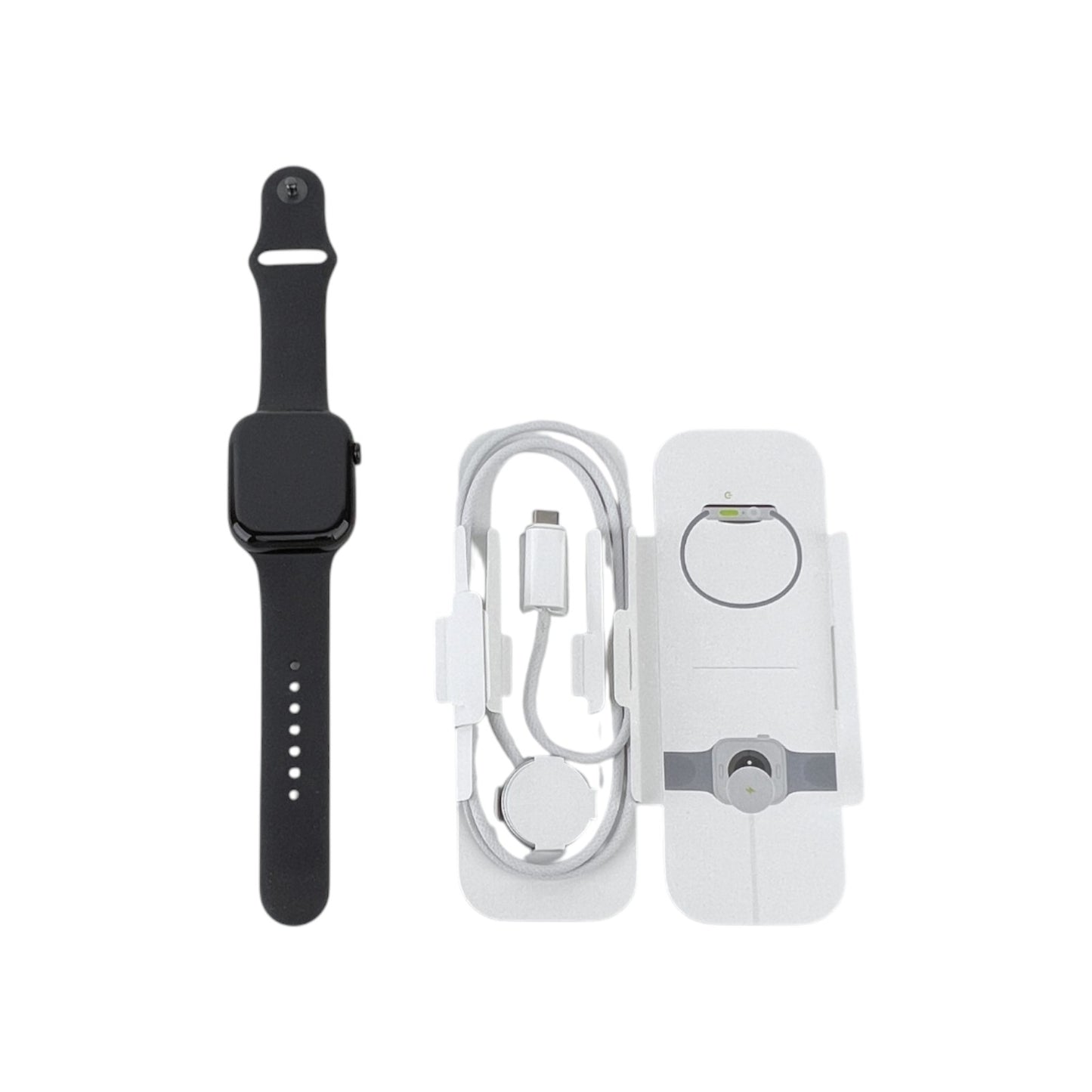 Apple Watch 10 GPS Aluminium Diamantschwarz 46 mm Sportarmband Schwarz S/M | Retourware