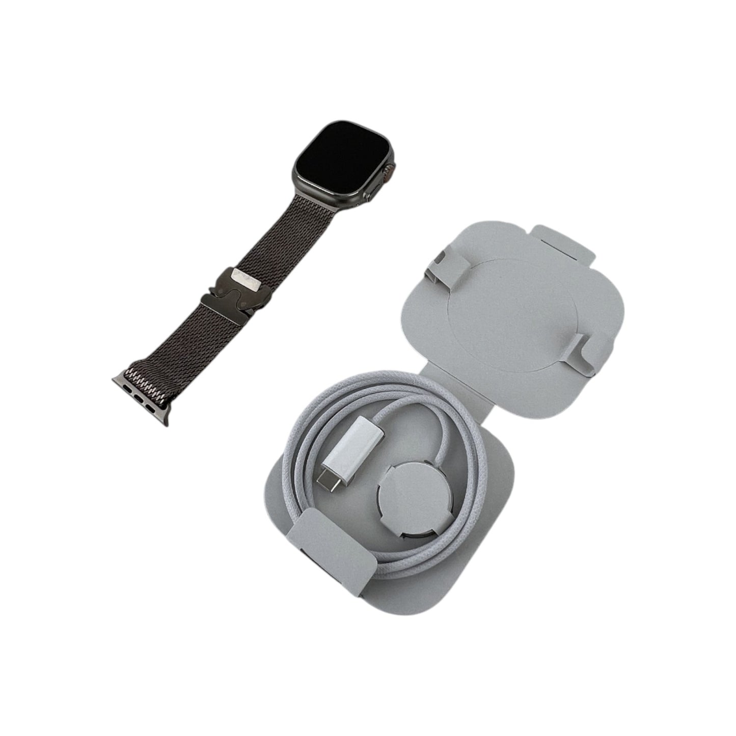 Apple Watch Ultra 2 Cellular Titanium Titan 49 mm Milanaise Titan Natur S | Retourware