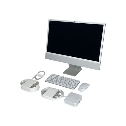 Apple iMac 24 Zoll (60,96 cm) AIO 2024 M4 16GB 256GB Silber QWERTZ de | Retourware