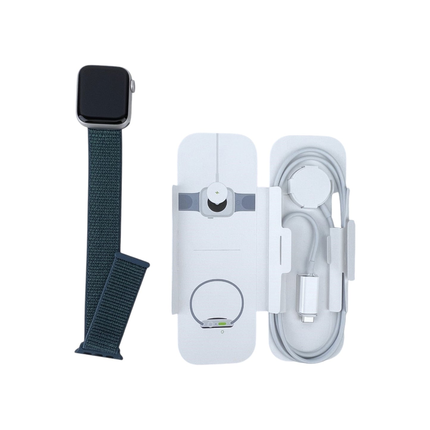 Apple Watch SE 2 GPS Aluminium Polarstern 40 mm Sport Loop Seegrün | Retourware