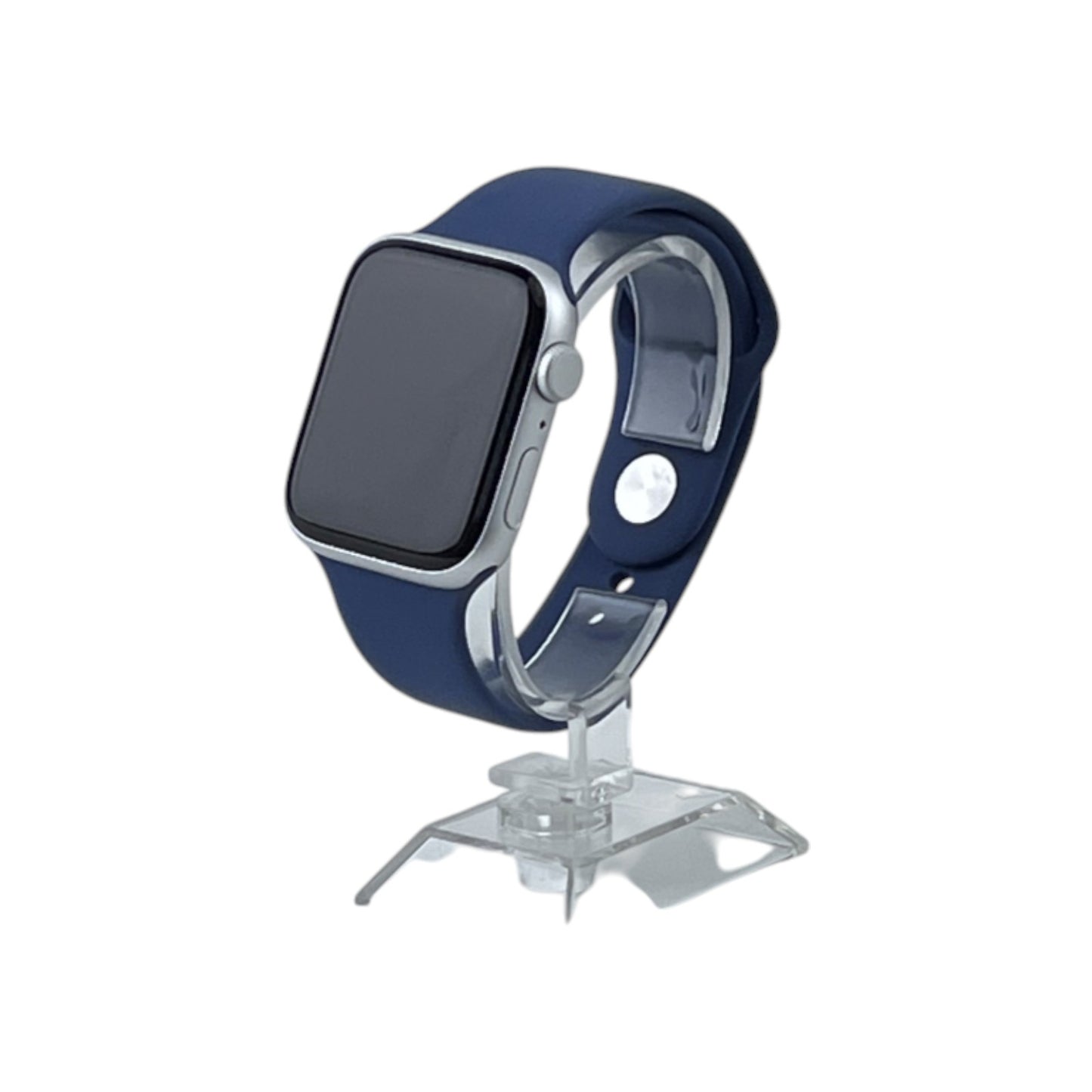 Apple Watch SE 2 GPS Aluminium Silber 44 mm Sportarmband Denim M/L | Retourware