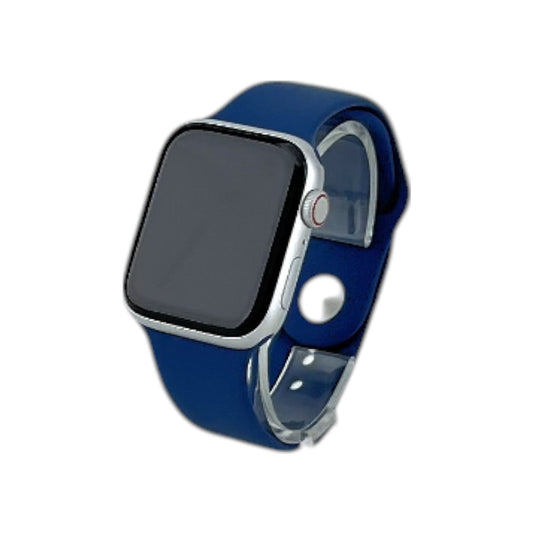 Apple Watch SE 2 Cellular Aluminium Silber 44 mm Sportarmband Denim M/L | Retourware