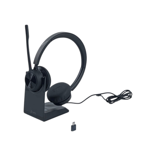 Poly Voyager 4320 UC Headset Bluetooth USB Ladestation On-Ear Kopfbügel | Retourware