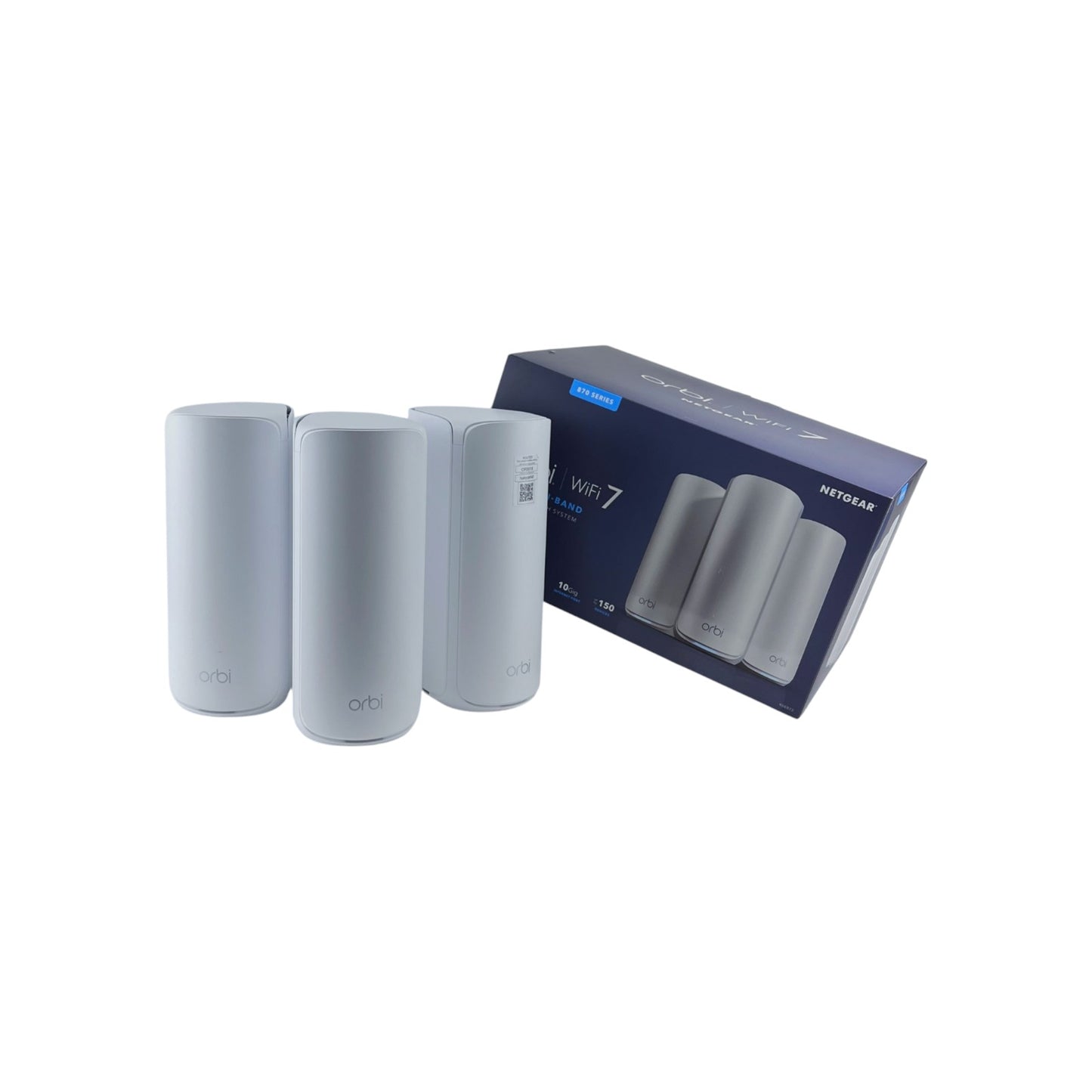Netgear Orbi 870 TriBand WiFi7 Mesh Netzwerksystem 2 Satelliten 600m² 150 Geräte | Retourware