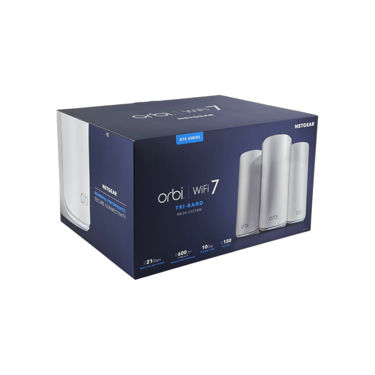 Netgear Orbi 870 TriBand WiFi7 Mesh Netzwerksystem 2 Satelliten 600m² 150 Geräte | Retourware