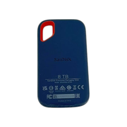 SanDisk Extreme Portable SSD 8 TB tragbare NVMe SSD USB-C 1.050 MB/s Schwarz | Retourware