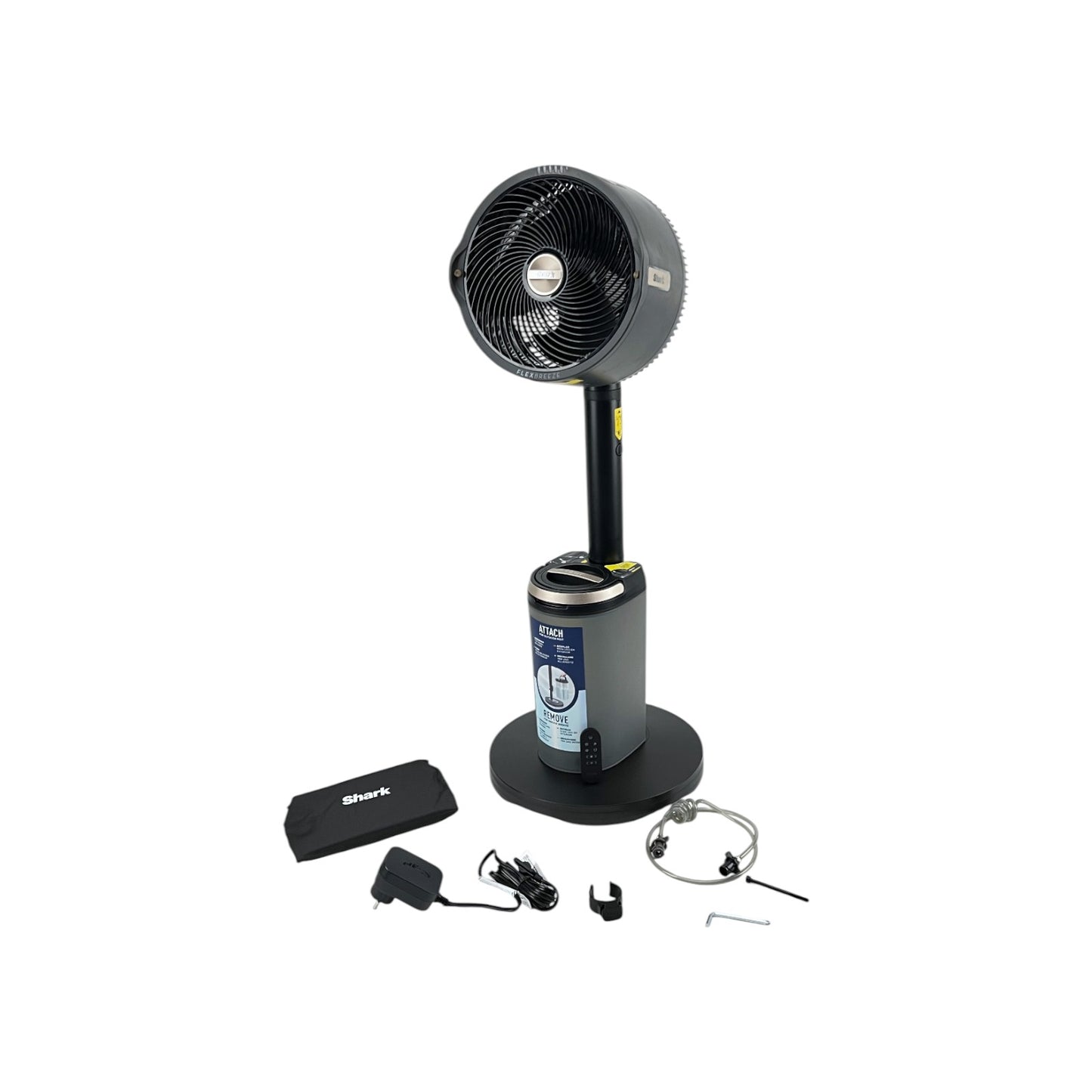 Shark FlexBreeze Pro Mist Akku Stand Tisch Ventilator Sprühsystem Anthrazit | Retourware