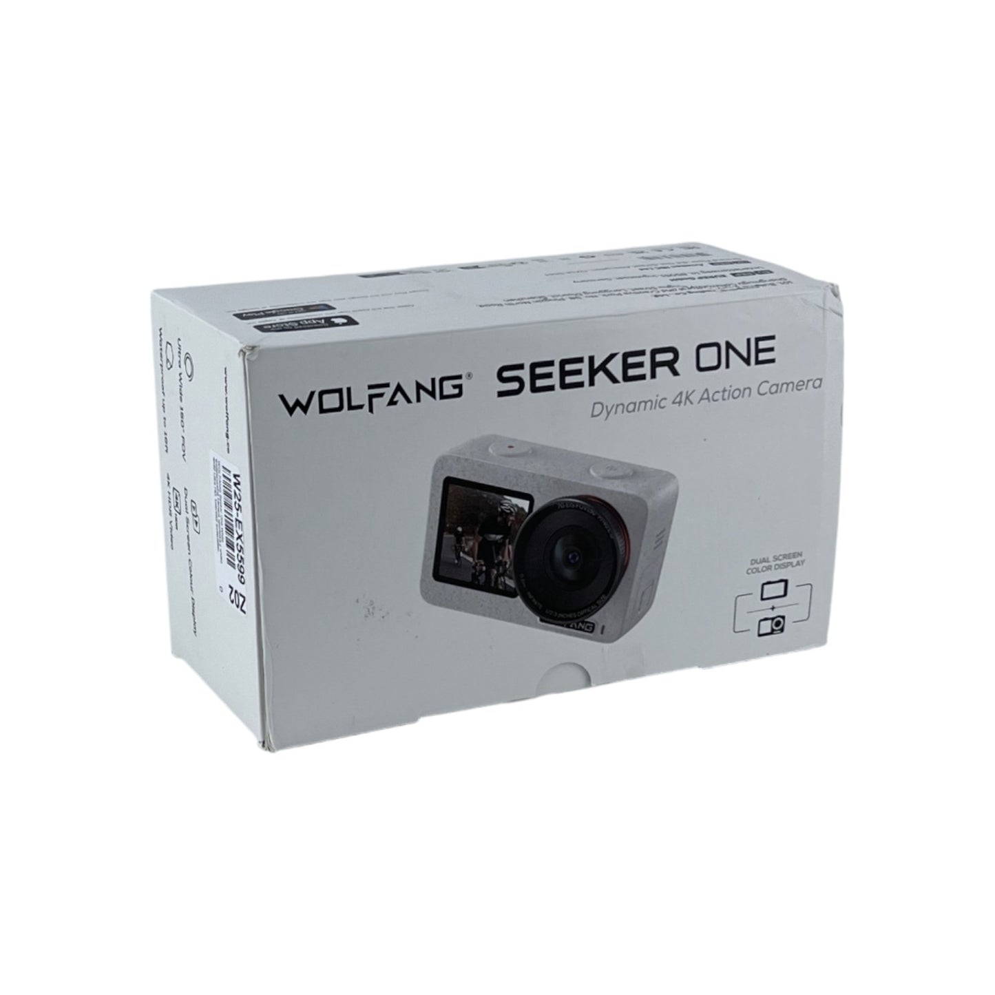 WOLFANG Seeker One Action Kamera 4K 60fps 8MP Ultra HD-Video NFC WiFi Weiß | Retourware