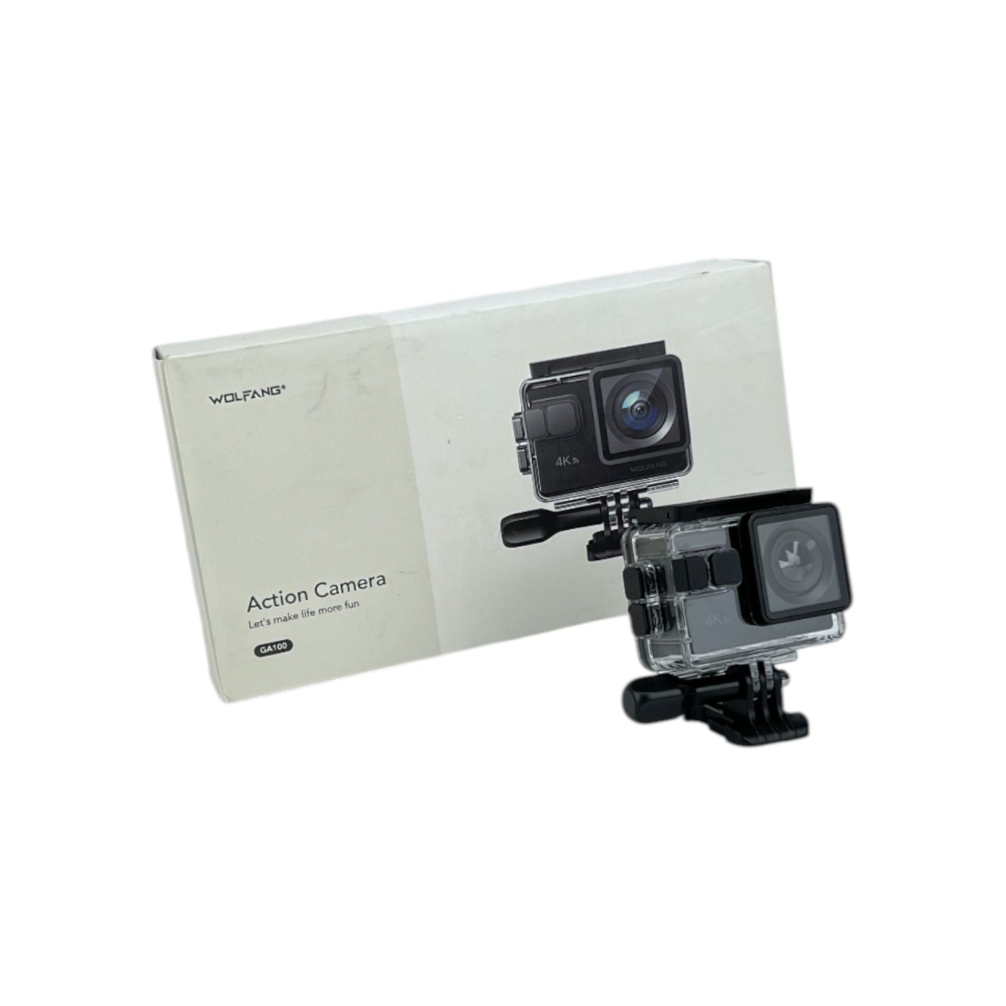 WOLFANG GA100 Action Cam 4K 20MP Unterwasserkamera WiFi 40M EIS System 170° FOV | Neu