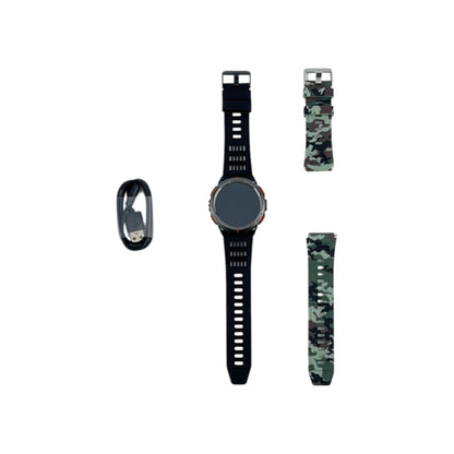 LaNikar KE5 Smartwatch 1.45 Zoll (3.68 cm) Robuste Outdoor Uhr Kompass Schwarz | Neu