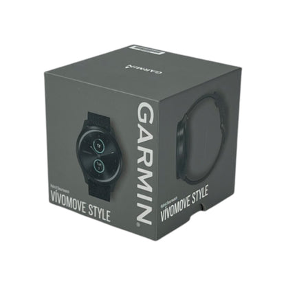 Garmin Vívomove Style Hybrid Smartwatch Armbanduhr Aktivitätstracker schwarz | Retourware
