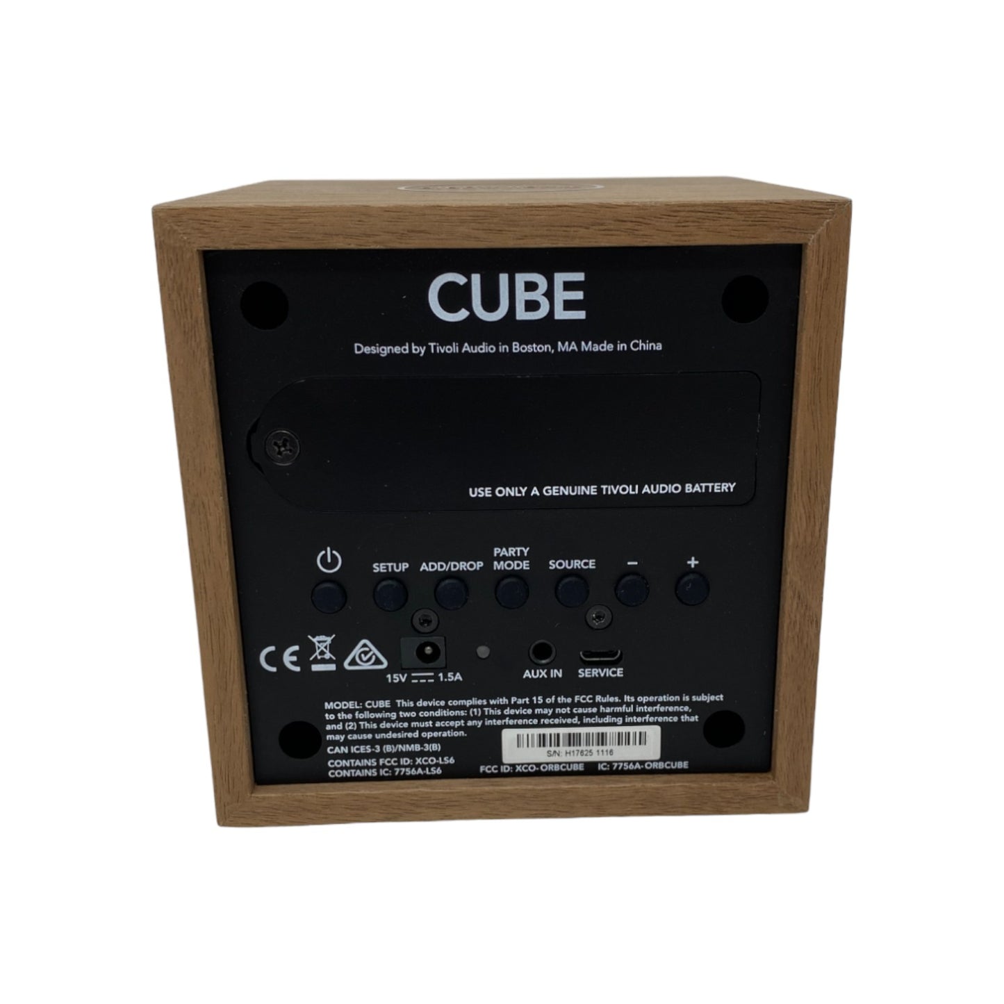 Tivoli Cube Lautsprecher Tragbarer Bluetooth WiFi WLAN Speaker Walnuss Grau | Retourware