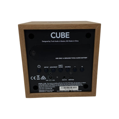 Tivoli Cube Lautsprecher Tragbarer Bluetooth WiFi WLAN Speaker Walnuss Grau | Retourware