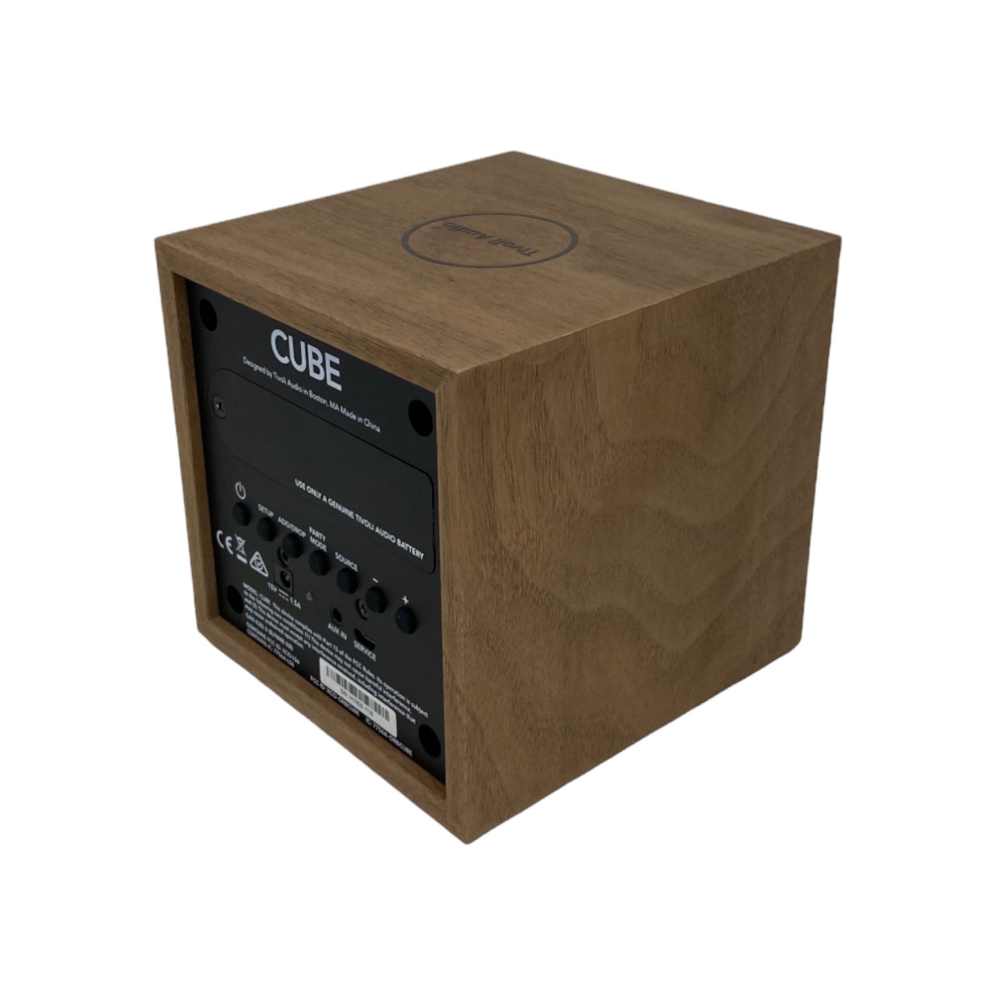 Tivoli Cube Lautsprecher Tragbarer Bluetooth WiFi WLAN Speaker Walnuss Grau | Retourware