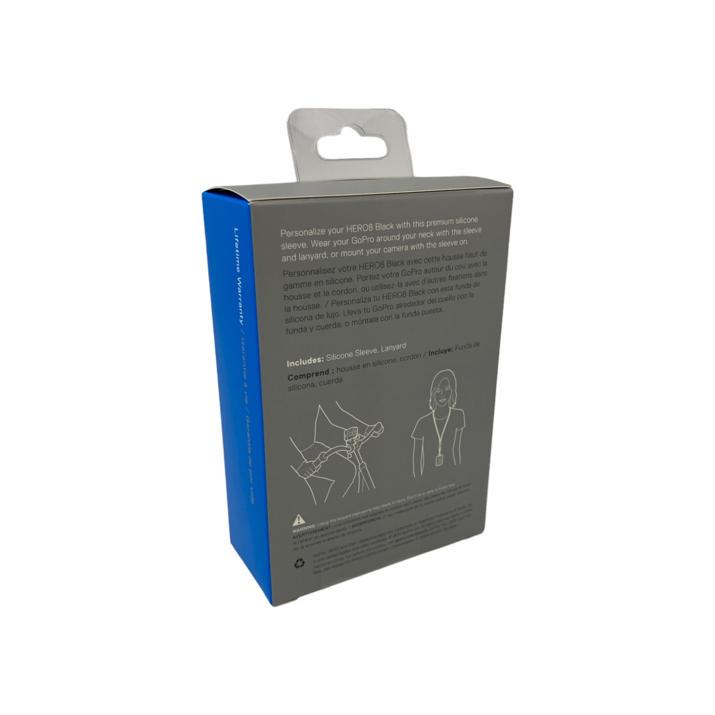 GoPro Sleeve + Lanyard GoPro HERO 8 Black Silikon Hülle Rosa + Trageband | Neu