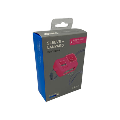 GoPro Sleeve + Lanyard GoPro HERO 8 Black Silikon Hülle Rosa + Trageband | Neu