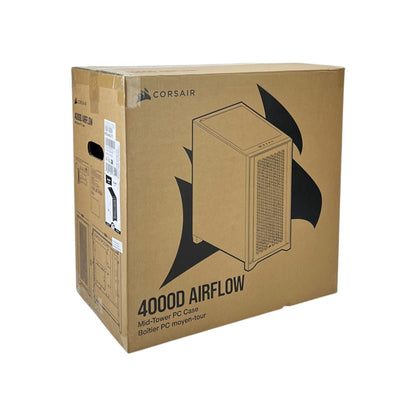 Corsair 4000D Airflow Midi Tower ATX Gehäuse Glasfenster USB-C USB-A | Neu