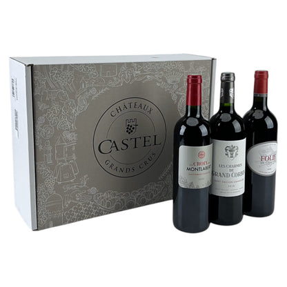 Rotwein Geschenkset Chateaux Castel Grands Crus 3x 0,75 l Flasche 13,5-14% Vol. | Neu