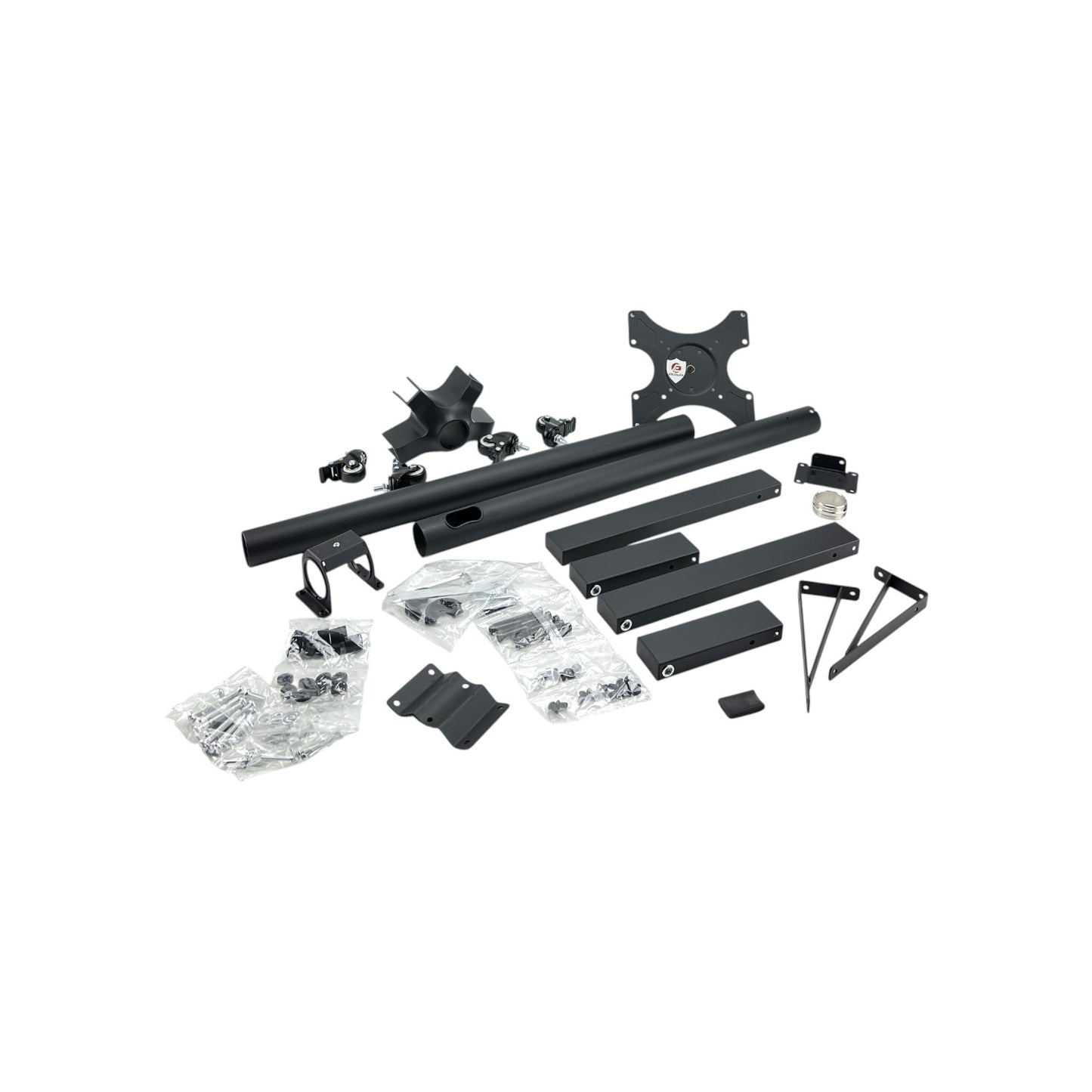 Ergosolid Standfuß fahrbar Fernseher 19-37 Zoll (48.26-93.98cm) bis 20kg Schwarz | Neu