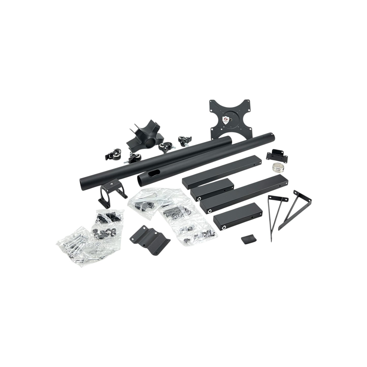 Ergosolid Standfuß fahrbar Fernseher 19-37 Zoll (48.26-93.98cm) bis 20kg Schwarz | Neu