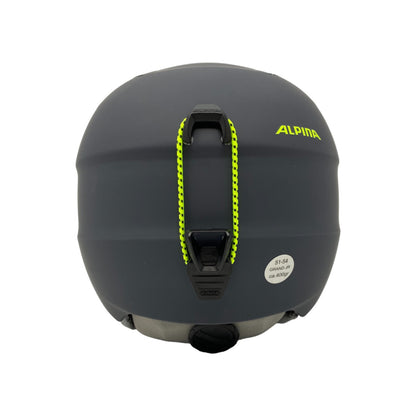 Alpina GRAND JR Skihelm Kinder Schwarz Neon Gelb Matt Anpassbar 51-54 cm | Neu