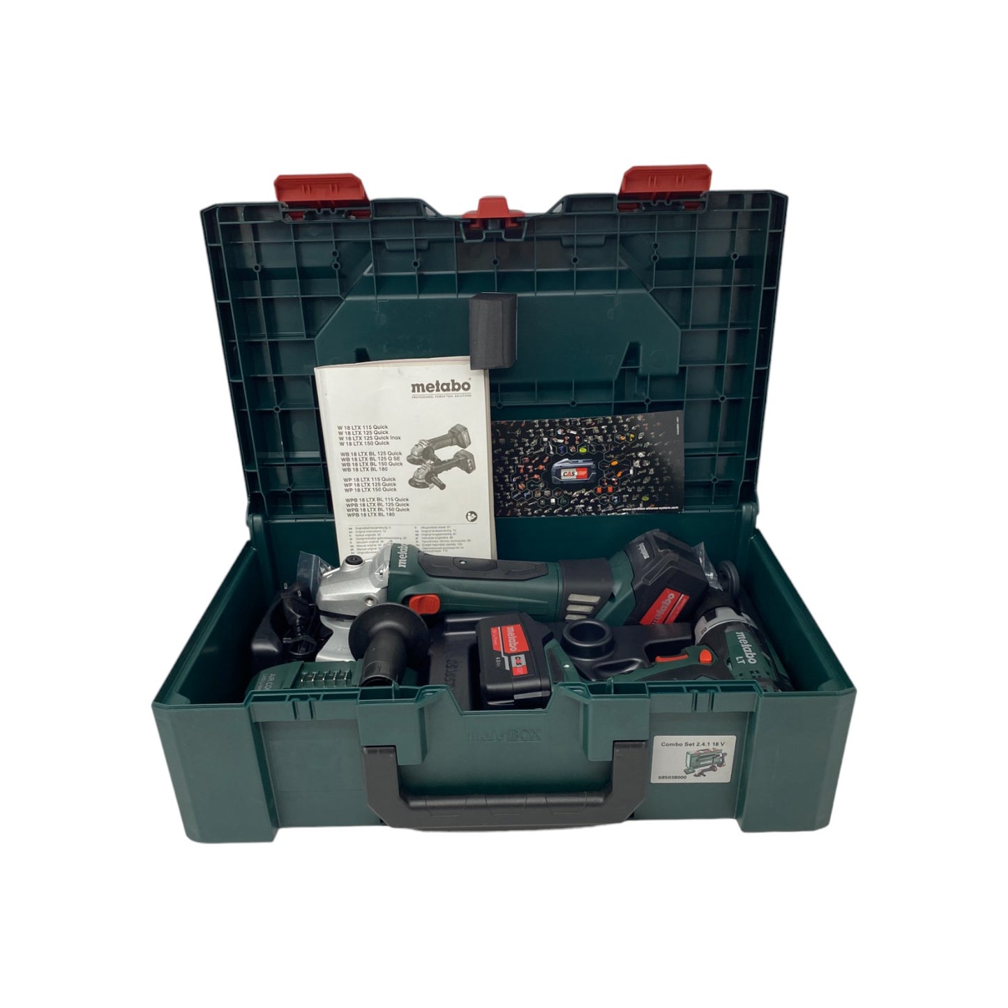 Metabo Combo Set Akku Bohrschrauber Winkelschleifer 2x 18V/4Ah BS18LT+Q18LTX | Retourware