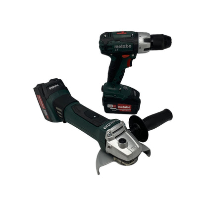 Metabo Combo Set Akku Bohrschrauber Winkelschleifer 2x 18V/4Ah BS18LT+Q18LTX | Retourware