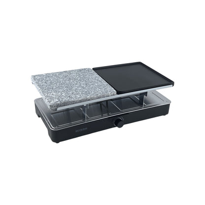 Severin Raclettegrill 8 Pfännchen Wende- Naturgrillsteinplatte 1300W Schwarz | Retourware