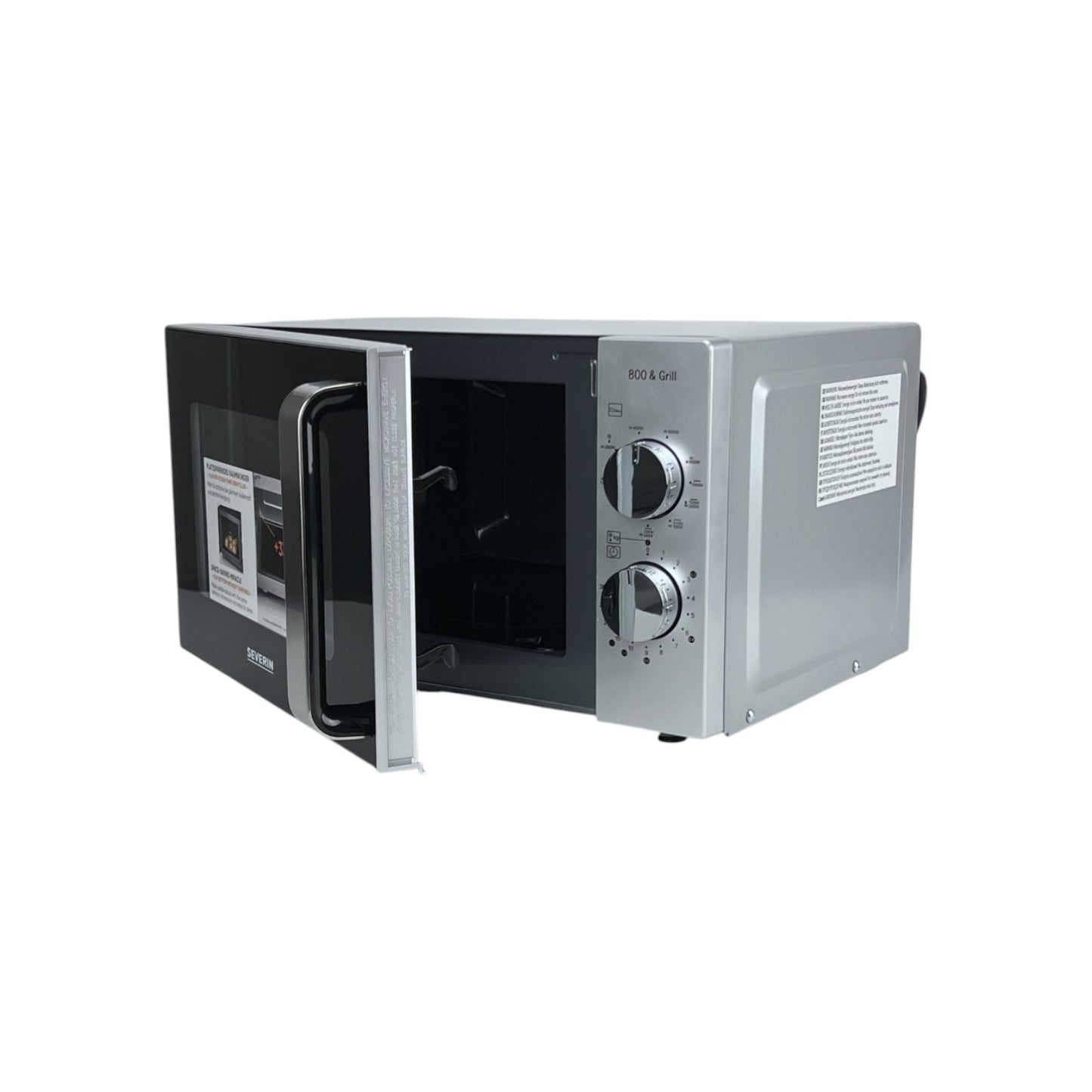 Severin MW7576 Stand Mikrowelle 800W 9 Leistungsstufen 20 Liter Links Anschlag | Retourware