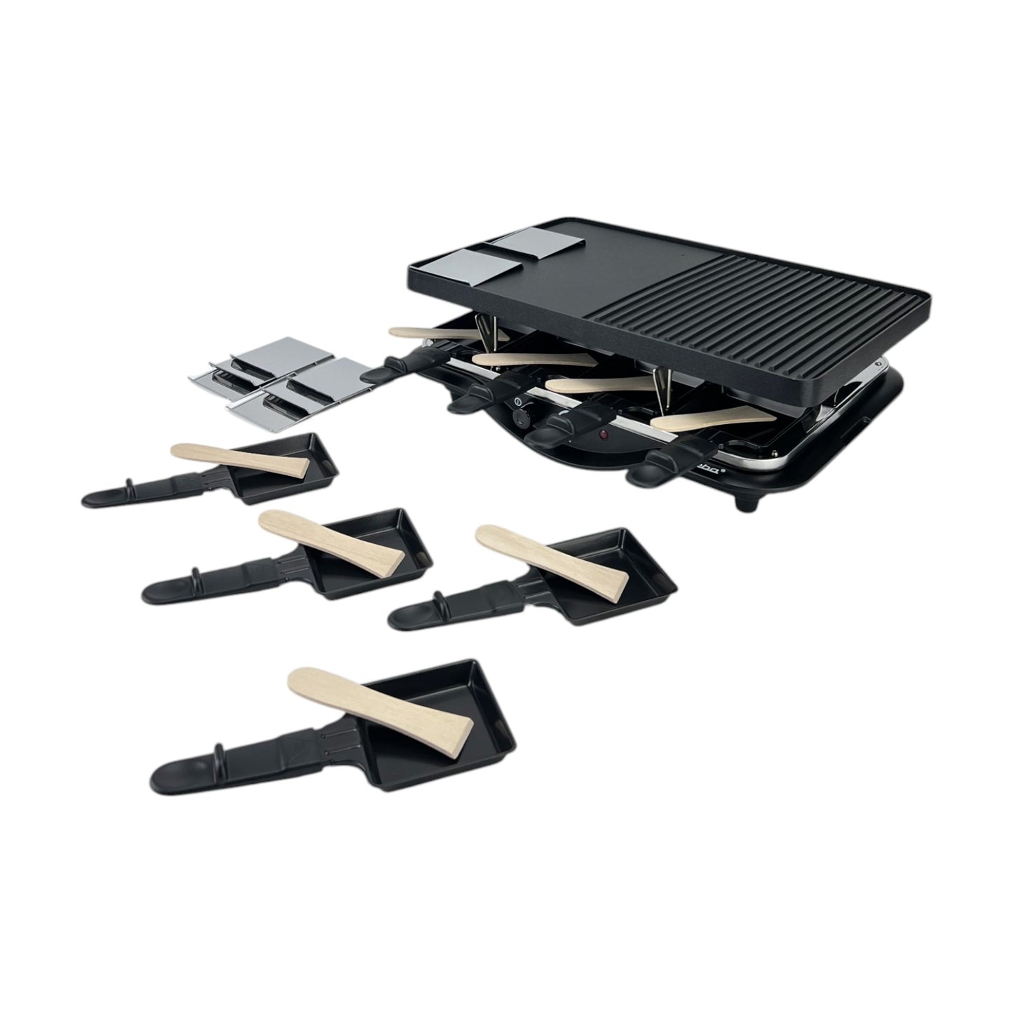 Steba RC 11 Guss Raclettegrill 1400W 8 Pfännchen Alu Druckguss Platte Stufenlos | Retourware