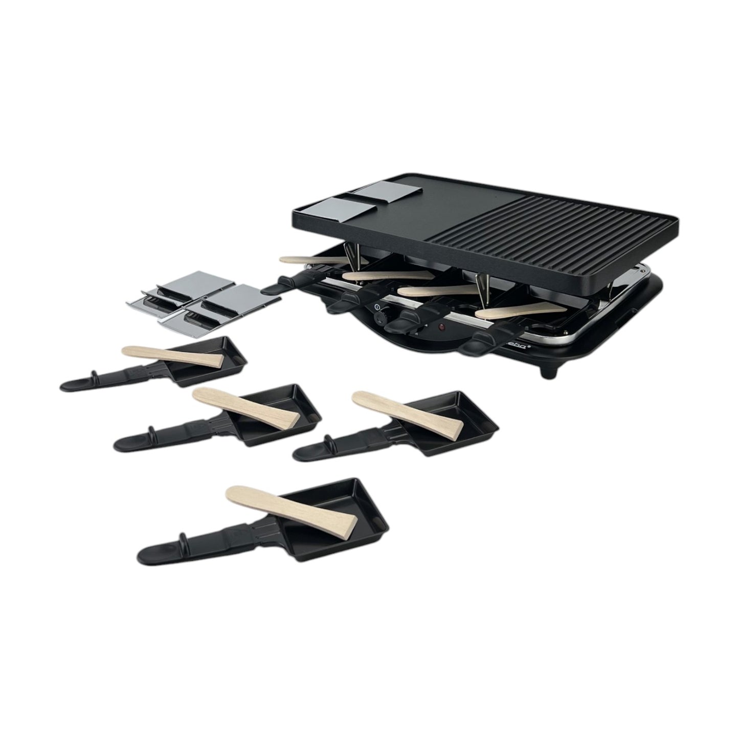 Steba RC 11 Guss Raclettegrill 1400W 8 Pfännchen Alu Druckguss Platte Stufenlos | Retourware