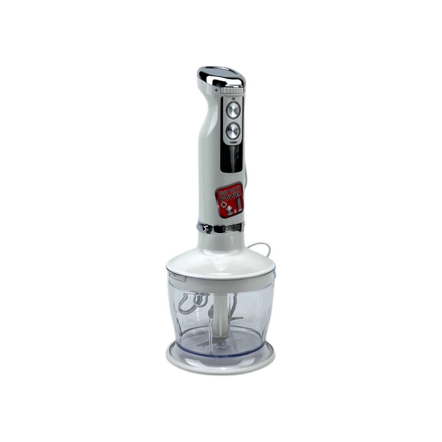 Gastroback Advanced 40974 Küchen Stabmixer Set 800W 10 Stufen Weiß Edelstahl | Neu