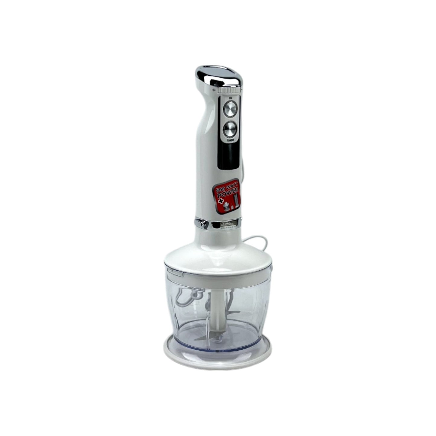 Gastroback Advanced 40974 Küchen Stabmixer Set 800W 10 Stufen Weiß Edelstahl | Neu