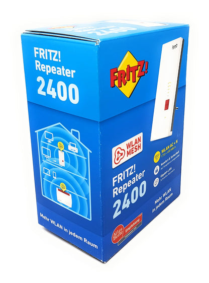 AVM FRITZ!WLAN Mesh Repeater Verstärker Extender 2400 WIFI AC+N 5GHz 2,4GHz | Retourware