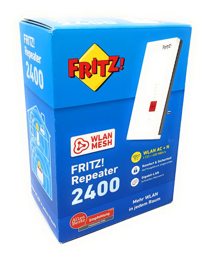 AVM FRITZ!WLAN Mesh Repeater Verstärker Extender 2400 WIFI AC+N 5GHz 2,4GHz | Retourware
