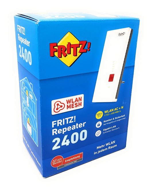 AVM FRITZ!WLAN Mesh Repeater Verstärker Extender 2400 WIFI AC+N 5GHz 2,4GHz | Retourware