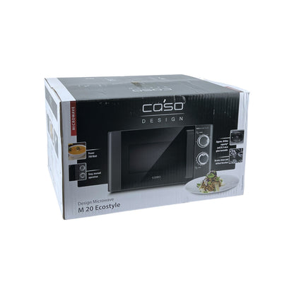 Caso M20 Ecostyle Mikrowelle 700 Watt 20 Liter Garraum Drehteller Schwarz | Retourware
