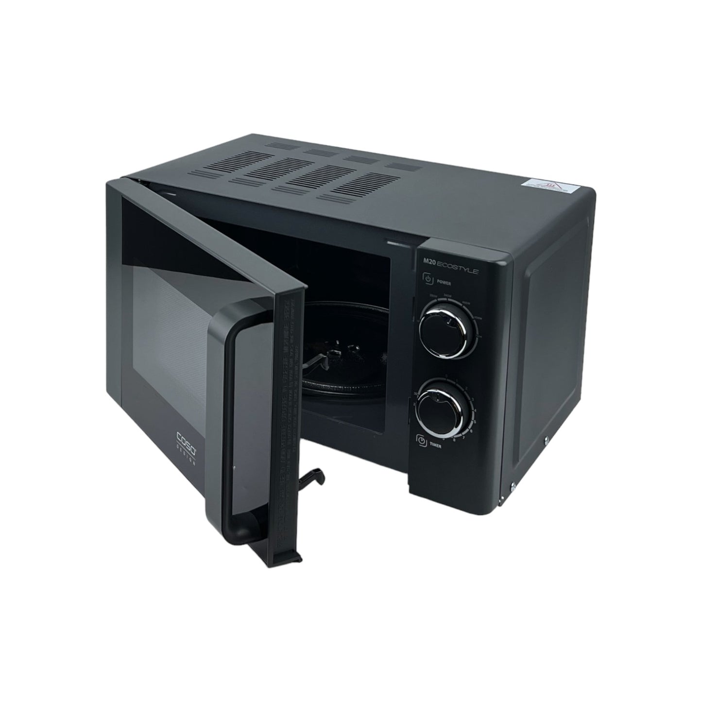 Caso M20 Ecostyle Mikrowelle 700 Watt 20 Liter Garraum Drehteller Schwarz | Retourware