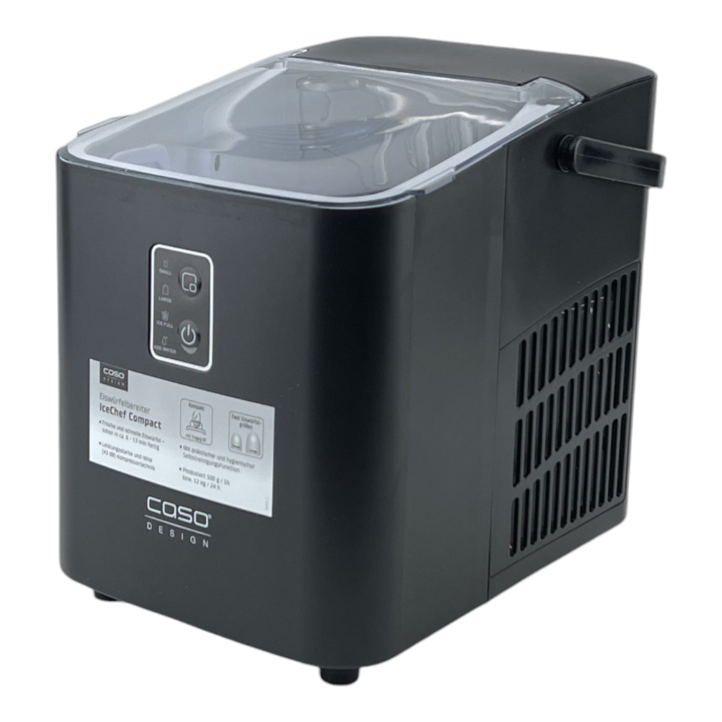 Caso IceChef Compact Eiswürfelmaschine Eiswürfel Bereiter 500g 1h 1L Wassertank | Retourware