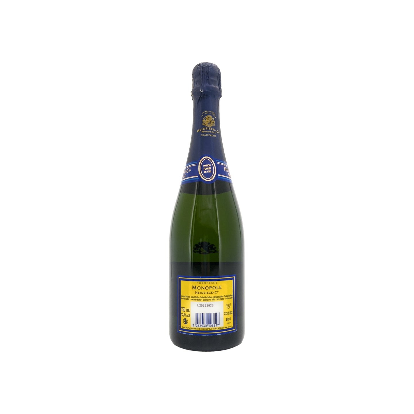 Monopole Heidsieck Blue Top Brut Champagner 1x 0,75 l Alkohol 12% vol. | Neu