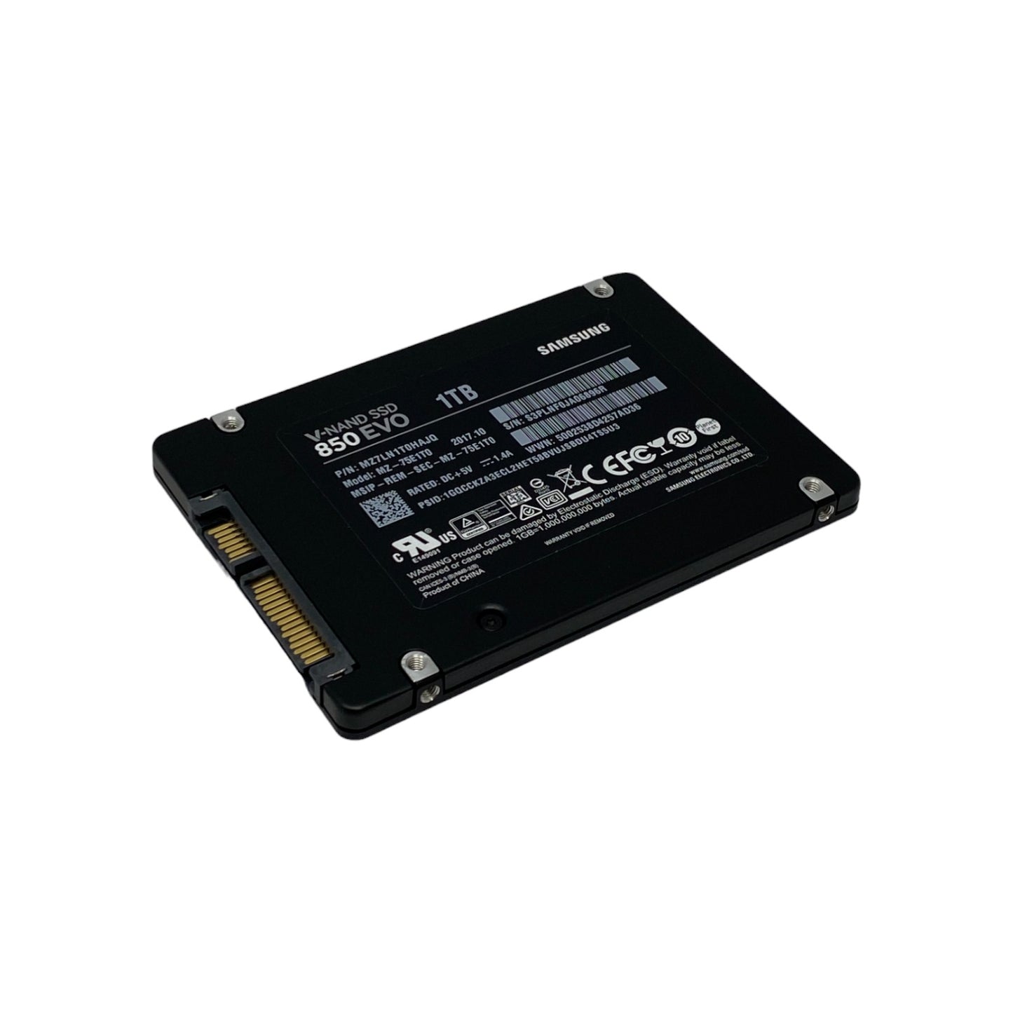 Samsung 850 EVO interne SSD Festplatte 1TB 2,5 Zoll SATA III 540MB/S Schwarz | Neu