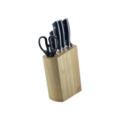 BALLARINI Savuto Nero Messerblock, 7-tlg., Holzblock, Messer,Schere rostfreiem Spezialstahl | Retourware