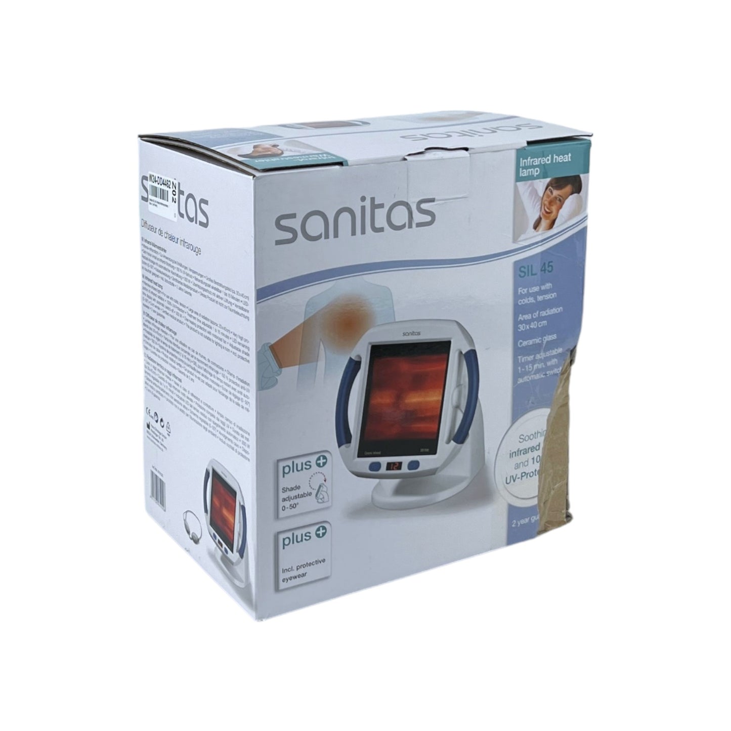 Sanitas SIL 45 Infrarot-Wärmestrahler 300W Abschaltautomatik UV-Frei Weiß | Retourware