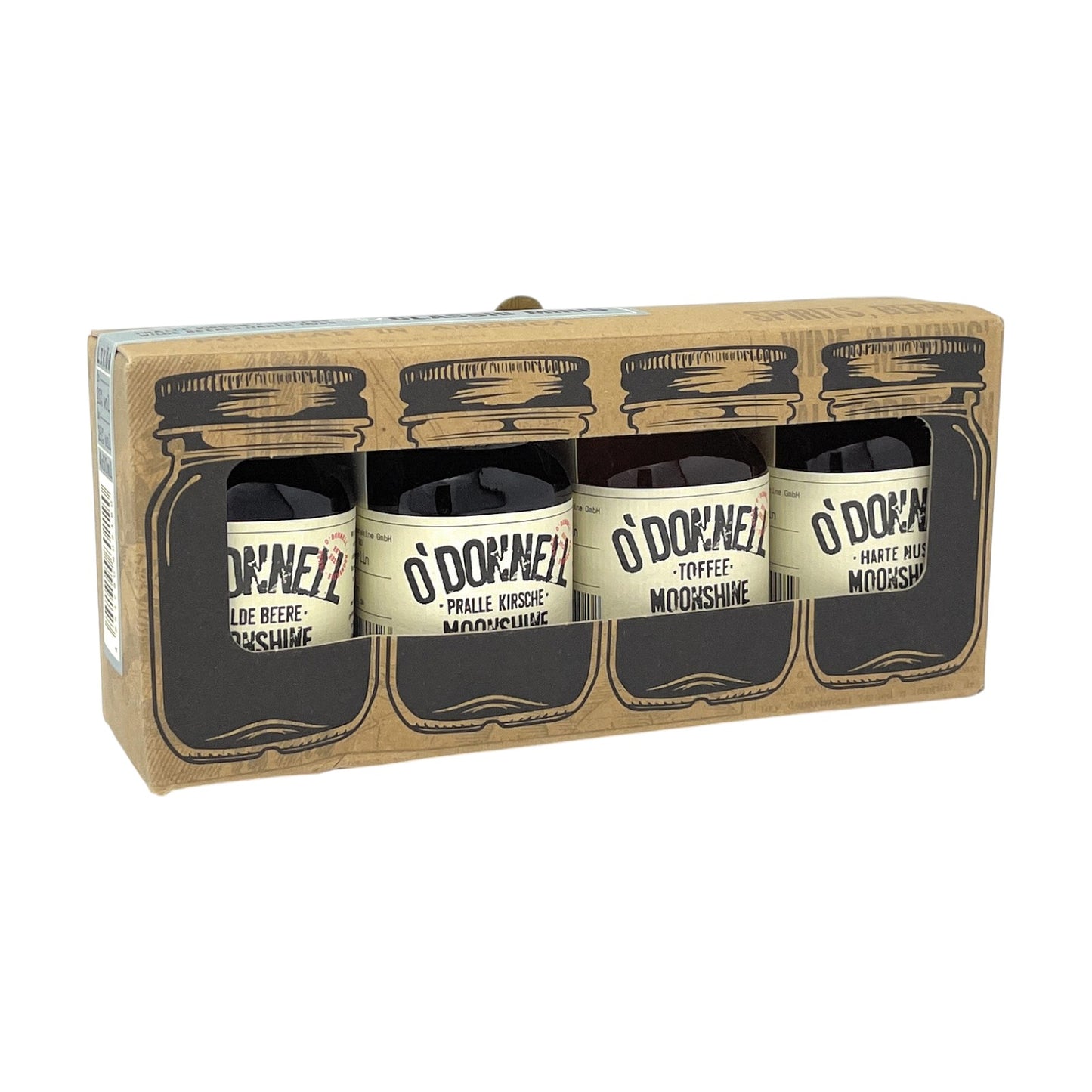 O'Donnell Moonshine Likör Set 4 x 0,05l Alkohol 25% vol. | Neu