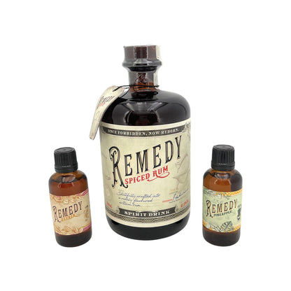 Remedy Spiced Rum Set 1x 0,7 l 2x 0,05 l Alkohol 34-41,5% vol. | Neu
