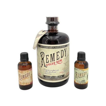 Remedy Spiced Rum Set 1x 0,7 l 2x 0,05 l Alkohol 34-41,5% vol. | Neu