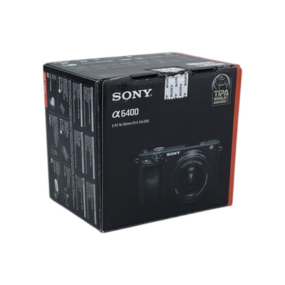Sony Alpha 6400 Spiegellose APS-C VLOG Systemkamera 24.2MP 16-50mm f/3.5-5.6 | Retourware
