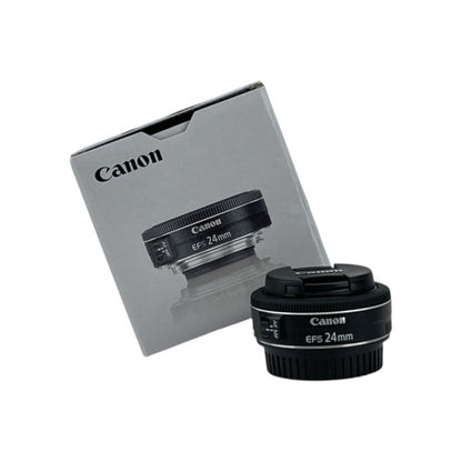 Canon EF-S Standart Objektiv f/2,8 24mm STM Pancake Objektiv Schwarz | Retourware