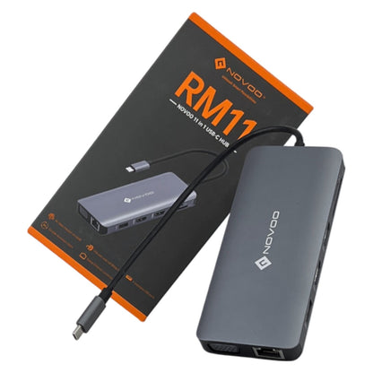 Novoo RM11 Dockingstation 11 in 1 USB-C Hub Multiport Adapter | Neu